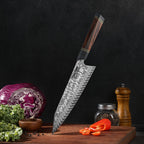 C54 Кухненски Нож Киритсуке, 21.5 cm, Дамаска Стомана - DACOBI.bg