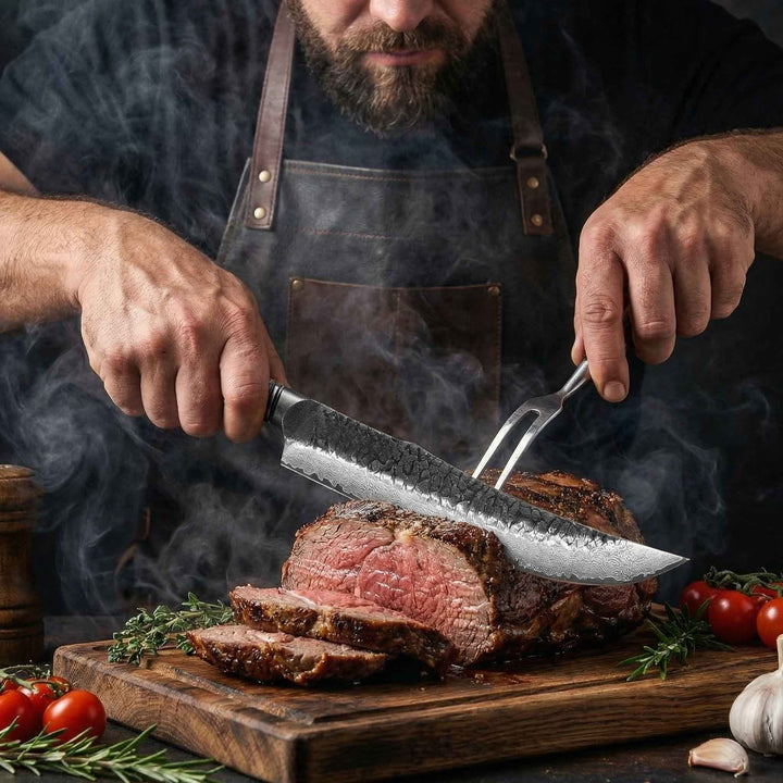 C71 Касапски нож, 25.5 cm, Дамаска стомана