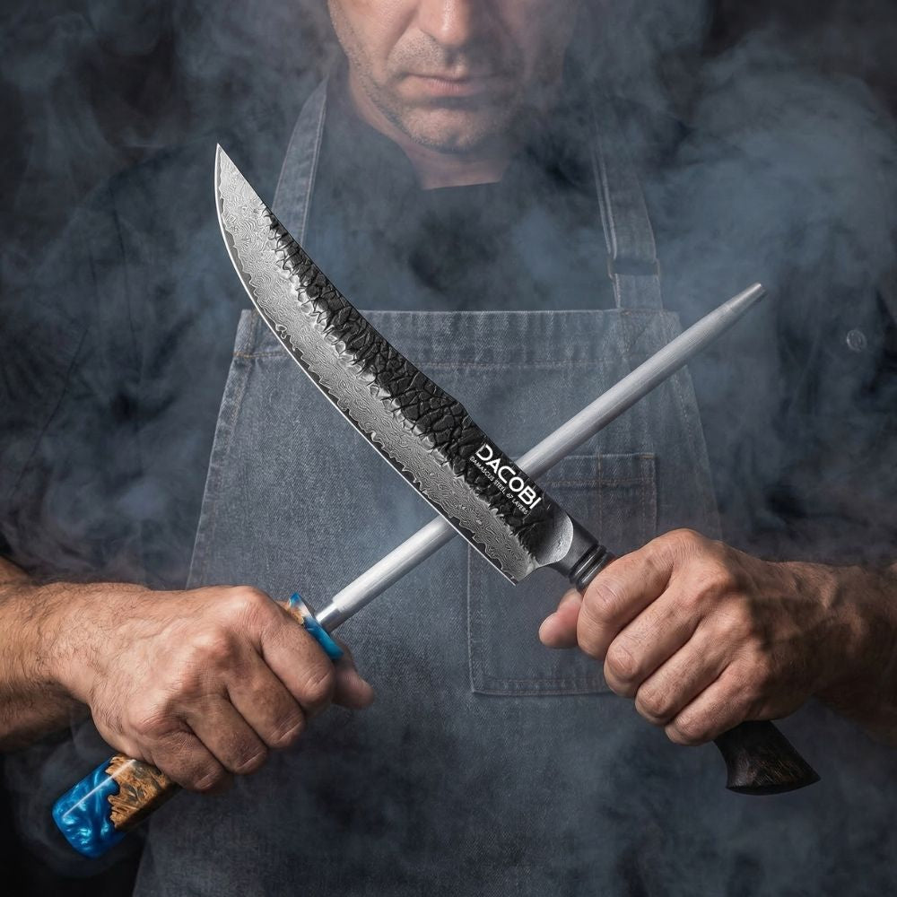 C71 Касапски нож, 25.5 cm, Дамаска стомана