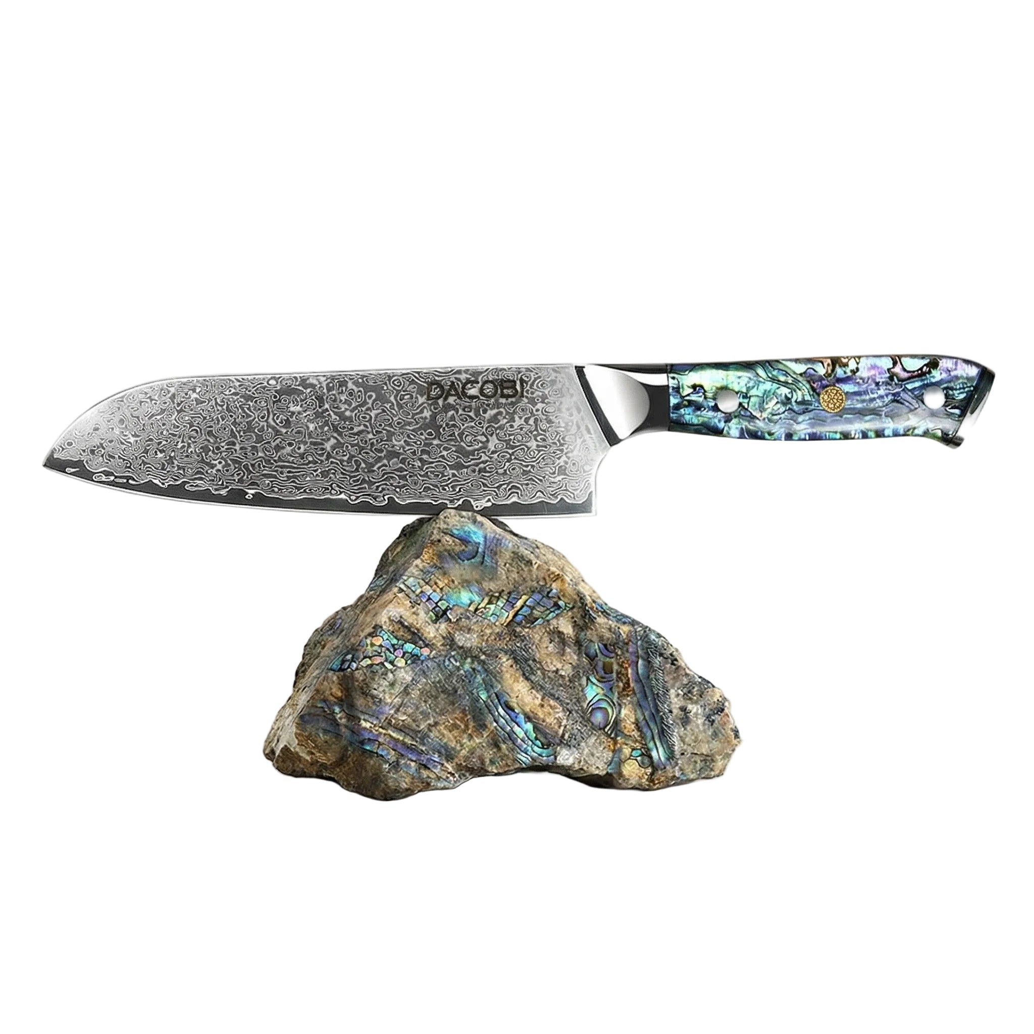 C23 Кухненски Нож Сантоку, 18 cm, Дамаска Стомана