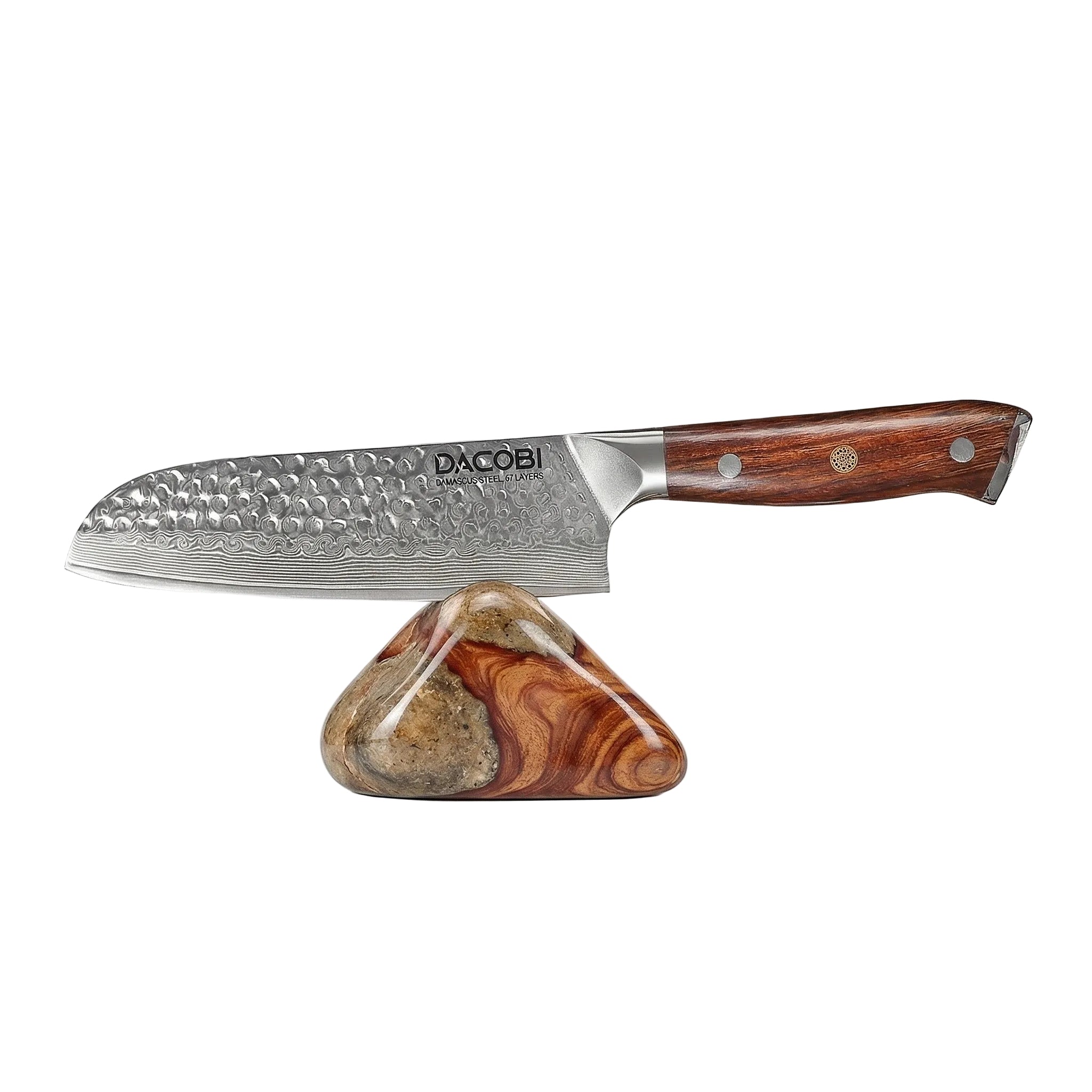 C39 Кухненски Нож Сантоку, 18 cm Дамаска Стомана