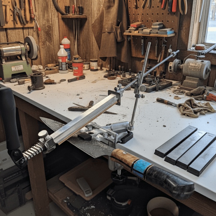 Комплект диамантени камъни за заточване + Устройство за заточване с кожен ремък, S10