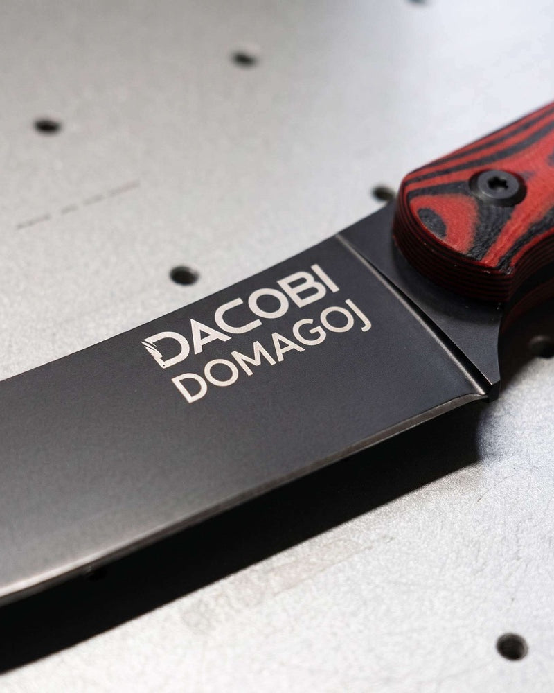 Персонализирани коледни подаръци, нож DACOBI, гравиран с лазер в собственото ни ателие