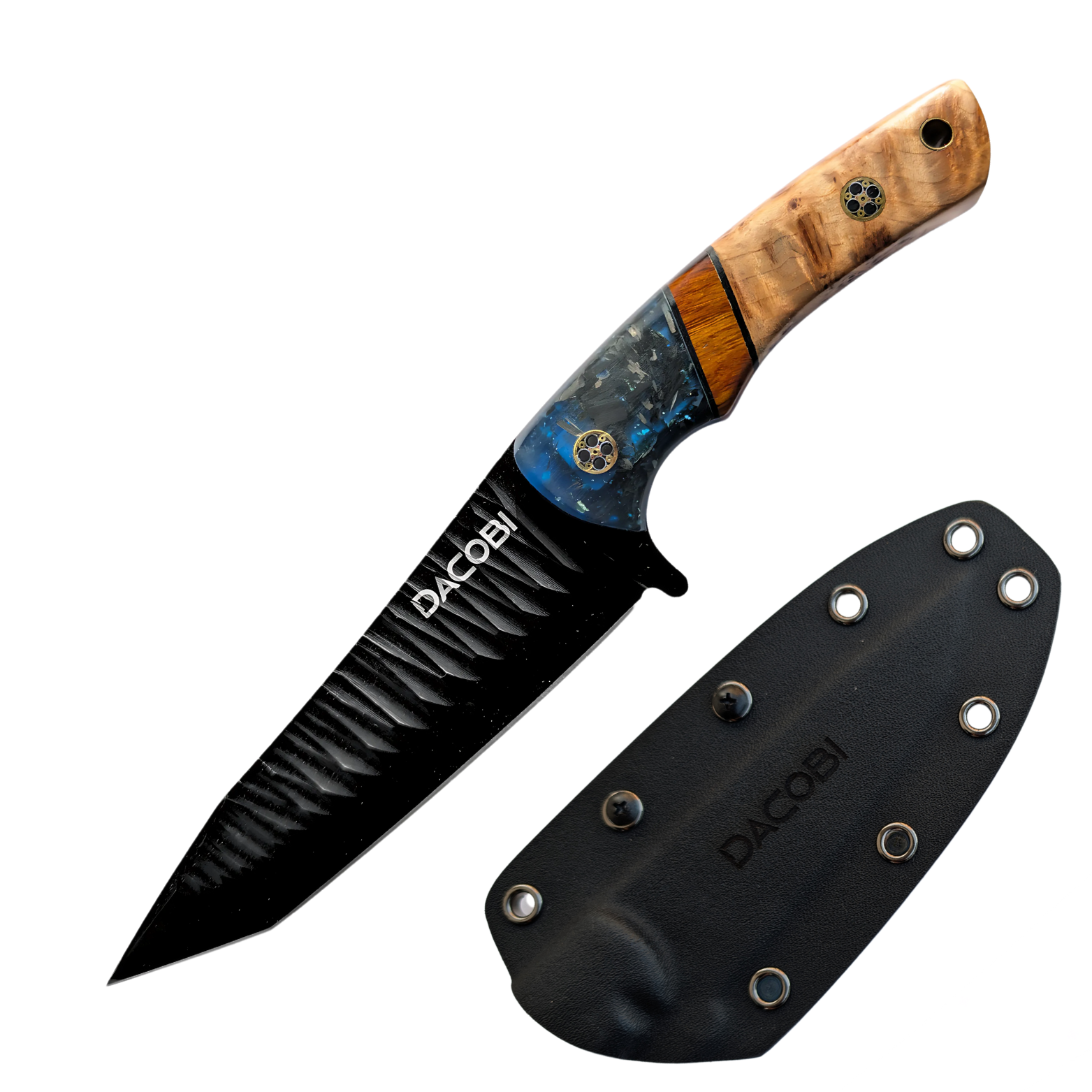 Нож Гран Парадизо, дръжка от смола с карбон и дърво, стомана D2