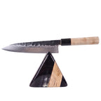 Професионален нож Gyuto Tsuchime на поставка