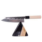 Професионален нож Kiritsuke Tsuchime на поставка