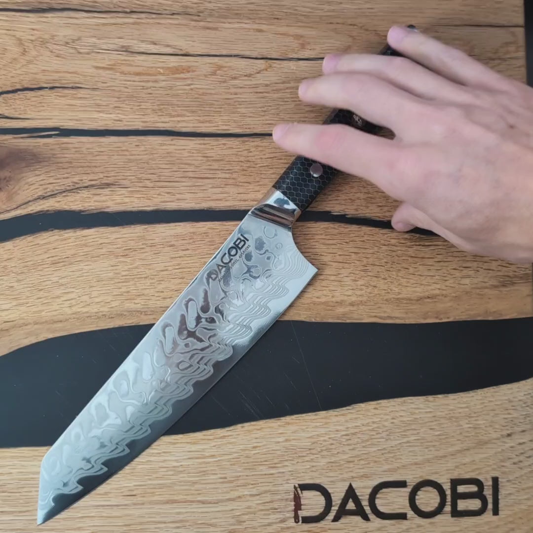 C14 Кухненски Нож Киритсуке, 21 cm, Дамаска Стомана