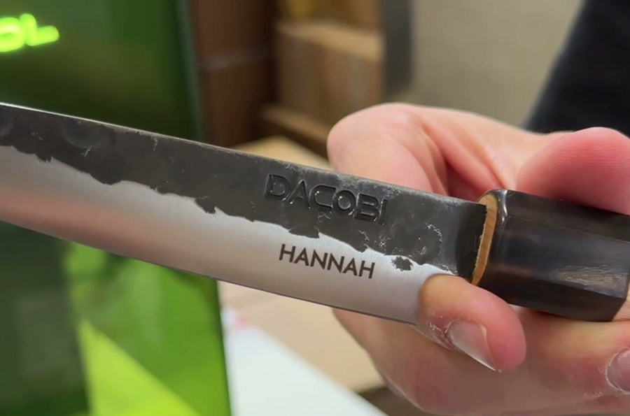 Острие DACOBI Tsuchime с лазерно гравирано име HANNAH