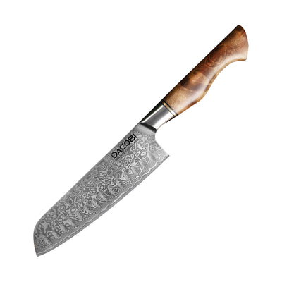 C33 Кухненски Нож Сантоку, 18 cm, Дамаска Стомана - DACOBI.bg