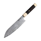C12 Кухненски Нож Сантоку, 20.5 cm, Дамаска Стомана - DACOBI.bg