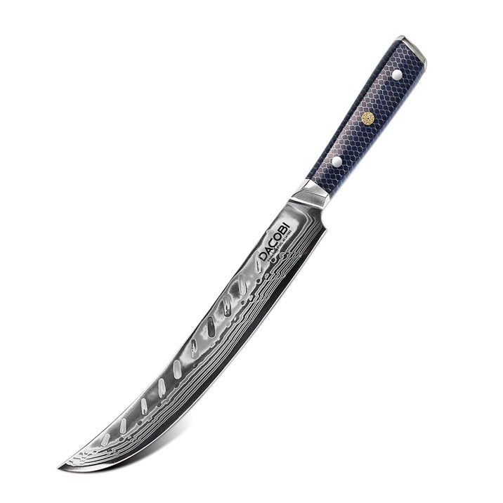 C18 Касапски нож, 25.5 cm, Дамаска стомана - DACOBI.bg