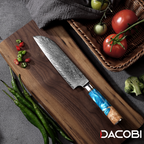 C3 Кухненски Нож Сантоку, 17.7 cm, Дамаска Стомана - DACOBI.bg