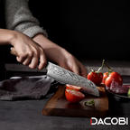 C3 Кухненски Нож Сантоку, 17.7 cm, Дамаска Стомана - DACOBI.bg